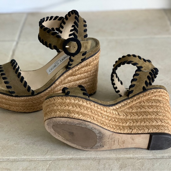 Jimmy Choo suede espadrille sandals, size 5 1/2 - Picture 6 of 6